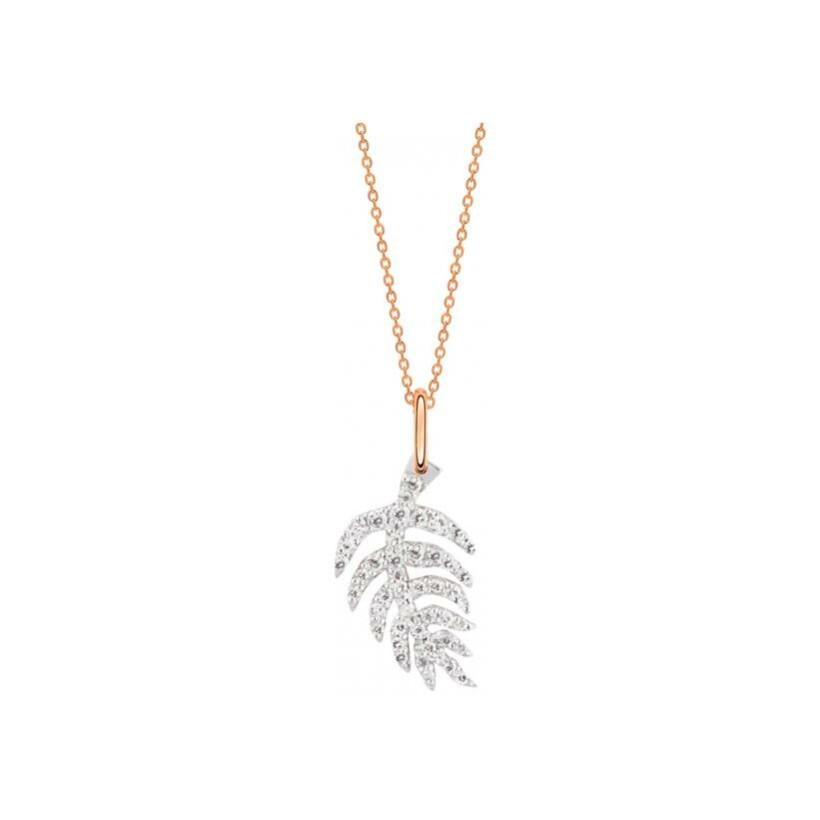 GINETTE NY MAAME SPRING necklace, rose gold and diamonds