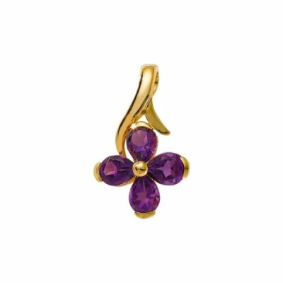 Pendentif Gringoire Joaillerie en or jaune et améthystes de 1.07ct