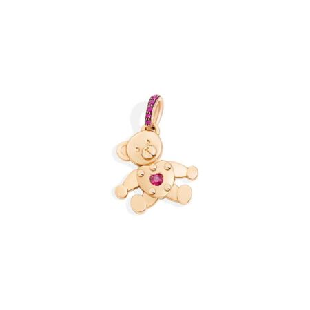 Pendentif Pomellato Orsetto en or rose et rubis