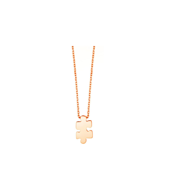 Pendentif Akillis Mini Puzzle en or rose