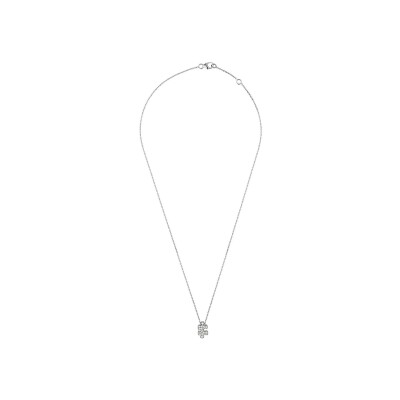 Collier Akillis Mini Puzzle en or blanc et diamants