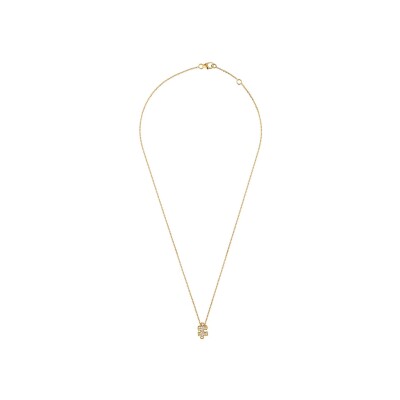 Collier Akillis Mini Puzzle en or jaune et diamants