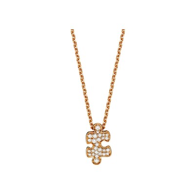 Collier Akillis Mini Puzzle en or rose et diamants