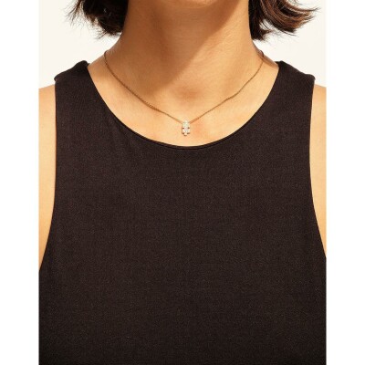 Collier Akillis Mini Puzzle en or rose et diamants