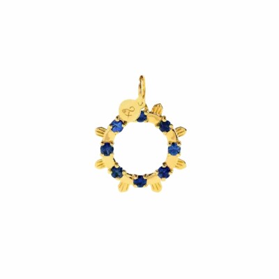 Médaille min&ral Joaillerie Zenith en or jaune et saphir