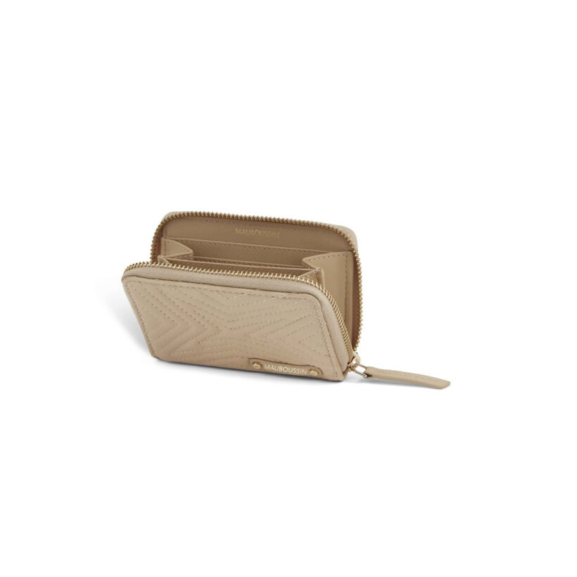 Porte-monnaie Mauboussin Une Femme dans la Ville, beige