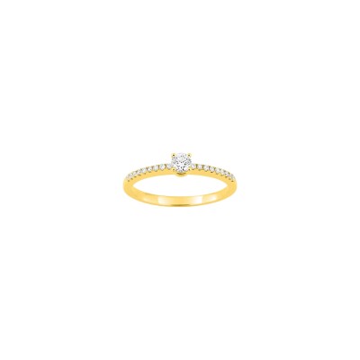 Bague en or blanc et diamant 0.24ct