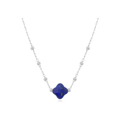 Collier Pixies en acier et lapis lazuli