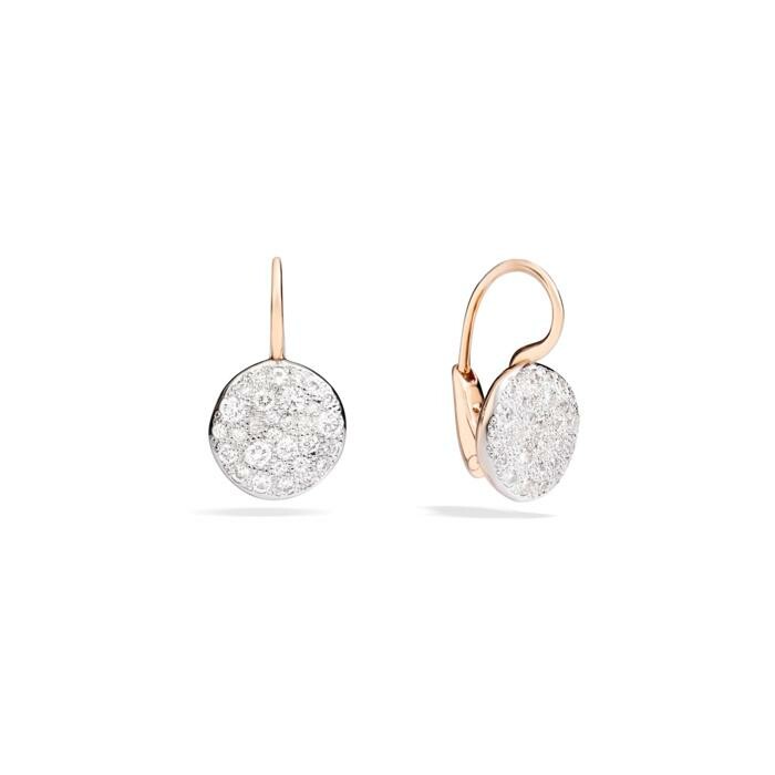 Pomellato Sabbia earrings, rose gold and diamonds