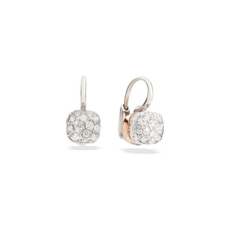 Boucles d'oreilles Pomellato Nudo en or blanc, or rose et diamants