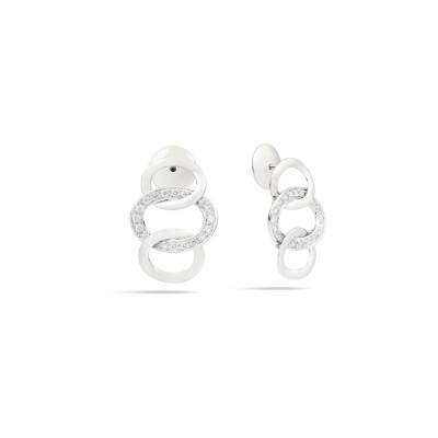 Boucles d'oreilles Pomellato Brera en or blanc rhodié et diamants