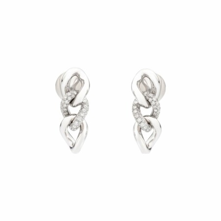 Boucles d'oreilles Pomellato Catene en or blanc et diamants