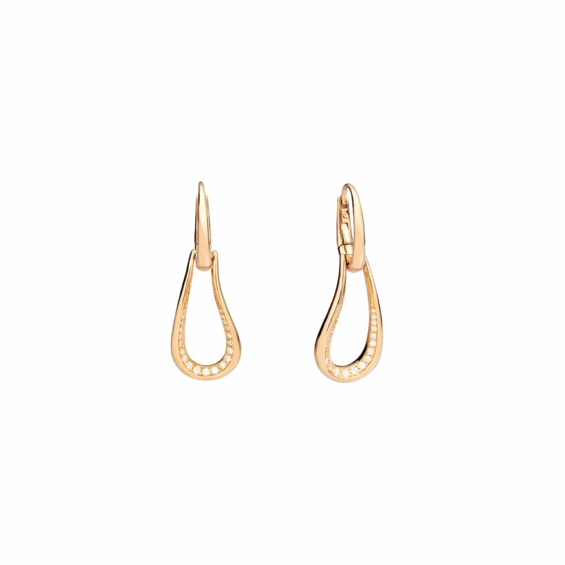 Pomellato Fantina earrings, rose gold and 42 diamonds