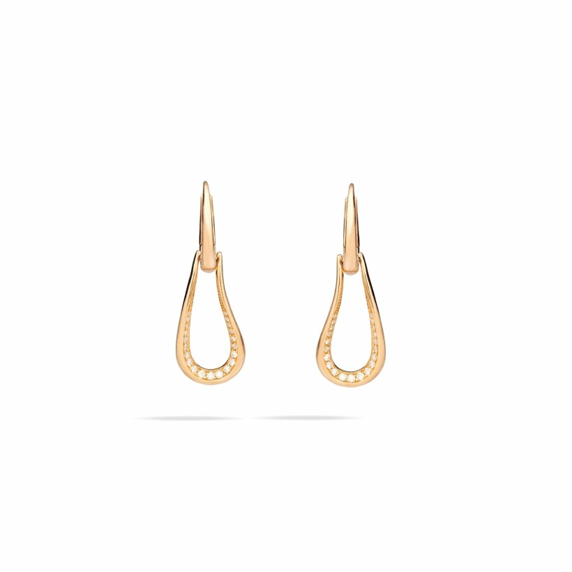 Pomellato Fantina earrings, rose gold and 42 diamonds