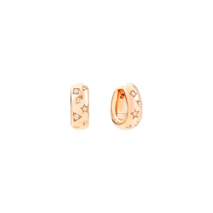 Boucles d'oreilles Pomellato Iconica en or rose et diamants