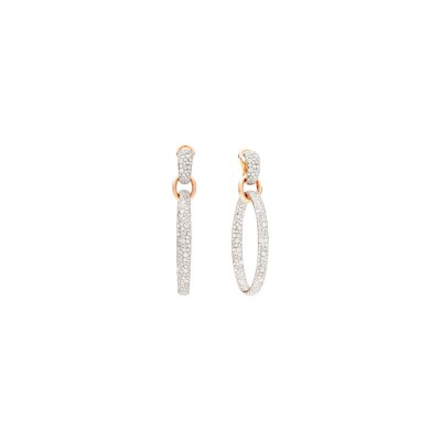 Boucles d'oreilles Pomellato Iconica en or rose et diamants