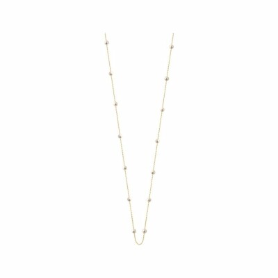 Collier Claverin Lotta love Fortnight en or jaune et perles blanches