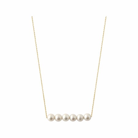 Collier Claverin Lotta love Peal Bar en or jaune et perles