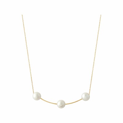 Collier Claverin Bold Success en or jaune et perles