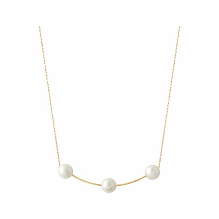 Collier Claverin Bold Success en or jaune et perles