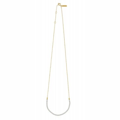 Collier Claverin Mini Rock My Pearls en or jaune et perles blanches