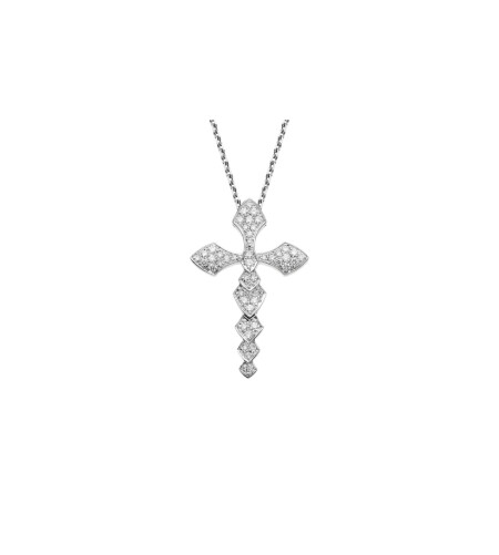 Pendentif Akillis Python en or blanc et diamants