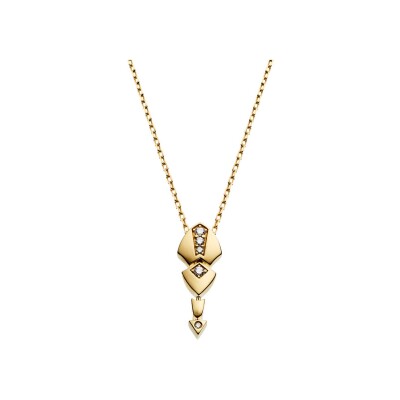 Pendentif Akillis Python en or jaune et diamants