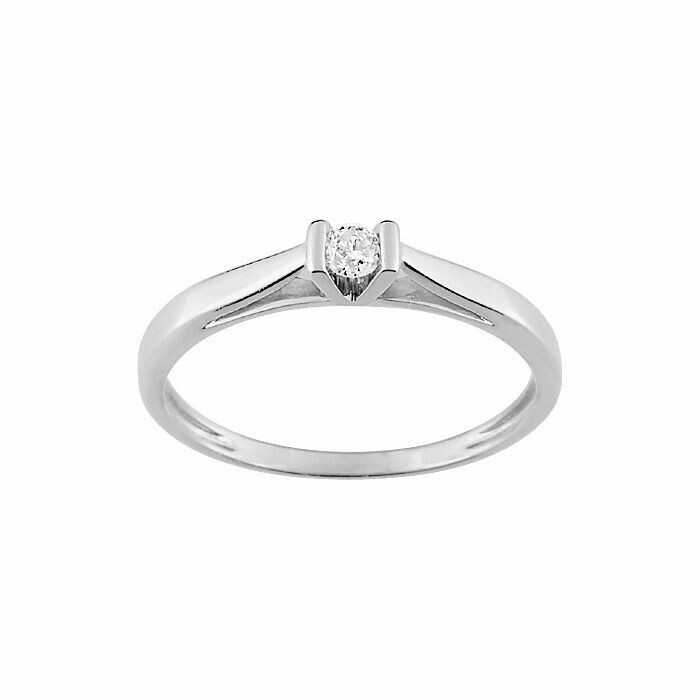 Solitaire en or blanc et diamant de 0.08ct