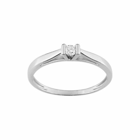 Solitaire en or blanc et diamant de 0.08ct