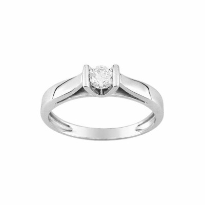 Solitaire en or blanc et diamant de 0.24ct