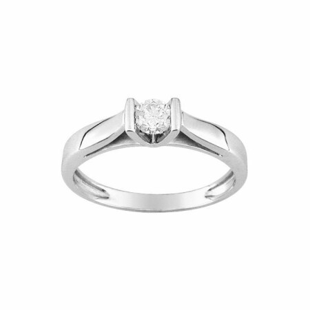 Solitaire en or blanc et diamant de 0.24ct