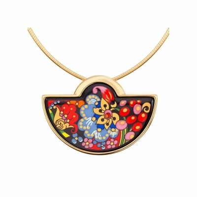 Pendentif FREYWILLE Passionate Russia Half-Moon en email plaqué or jaune