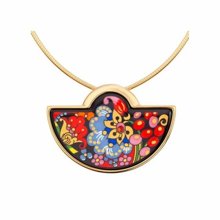 Pendentif FREYWILLE Passionate Russia Half-Moon en email plaqué or jaune