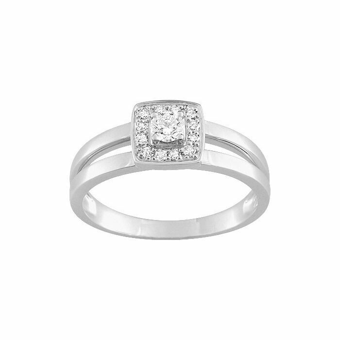 Bague en or blanc et diamants de 0.21ct