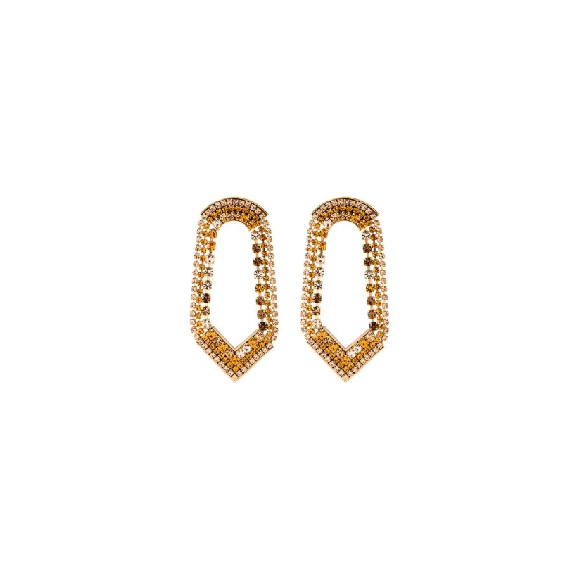 Boucles d'oreilles pendantes Satellite en métal doré à l'or jaune 14ct