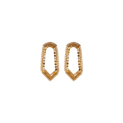 Boucles d'oreilles pendantes Satellite en métal doré à l'or jaune 14ct