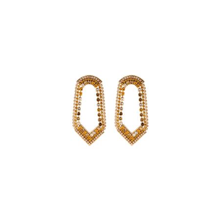 Boucles d'oreilles pendantes Satellite en métal doré à l'or jaune 14ct