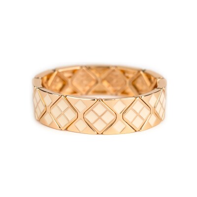 Bracelet Simone à Bordeaux Prism Beige en métal doré émaillé