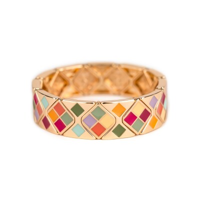 Bracelet Simone à Bordeaux Prism Marché aux Fleurs en métal doré émaillé