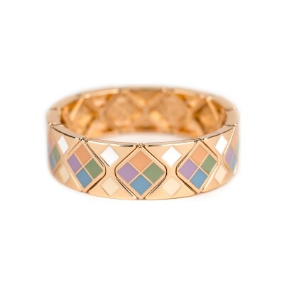 Bracelet Simone à Bordeaux Prism Matin Clair en métal doré émaillé