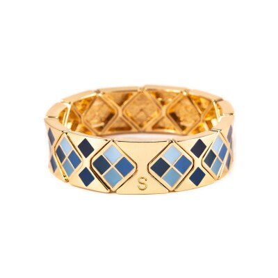 Bracelet Simone à Bordeaux Prism Nuit Etoilée en métal doré émaillé