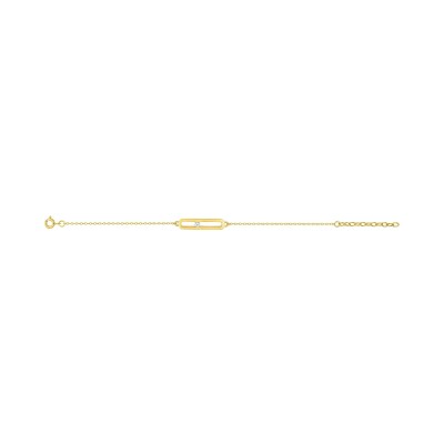 Bracelet en plaqué or et oxyde de zirconium