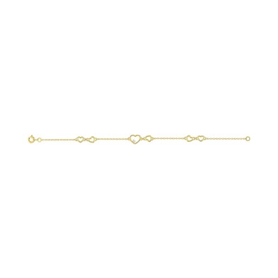 Bracelet en plaqué or et oxyde de zirconium