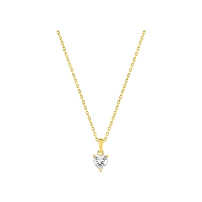 Collier en plaqué or et oxyde de zirconium