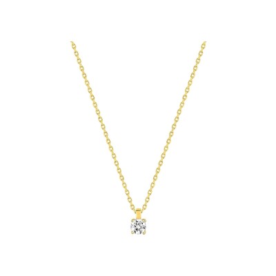 Collier en plaqué or et oxyde de zirconium