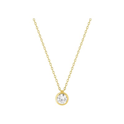 Collier en plaqué or et oxyde de zirconium