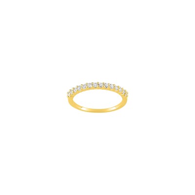 Bague en plaqué or et oxyde de zirconium