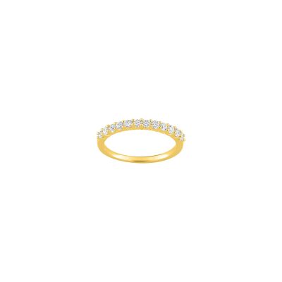 Bague en plaqué or et oxyde de zirconium