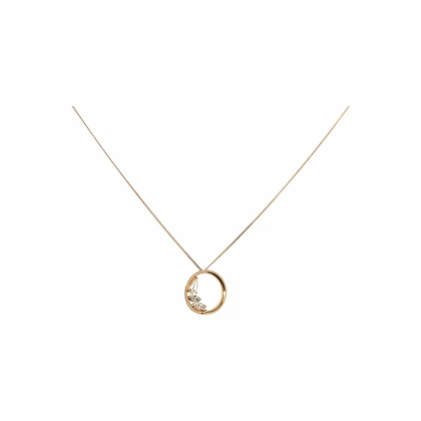 Repossi Studio pendant, rose gold and white diamonds