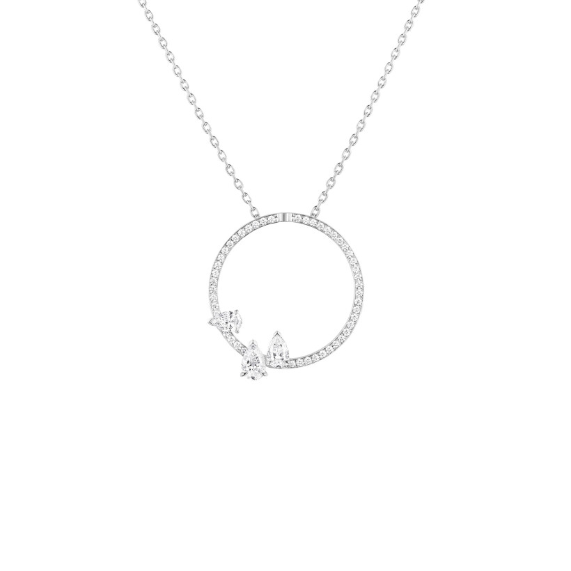 Repossi Serti Sur Vide necklace, white gold, diamonds